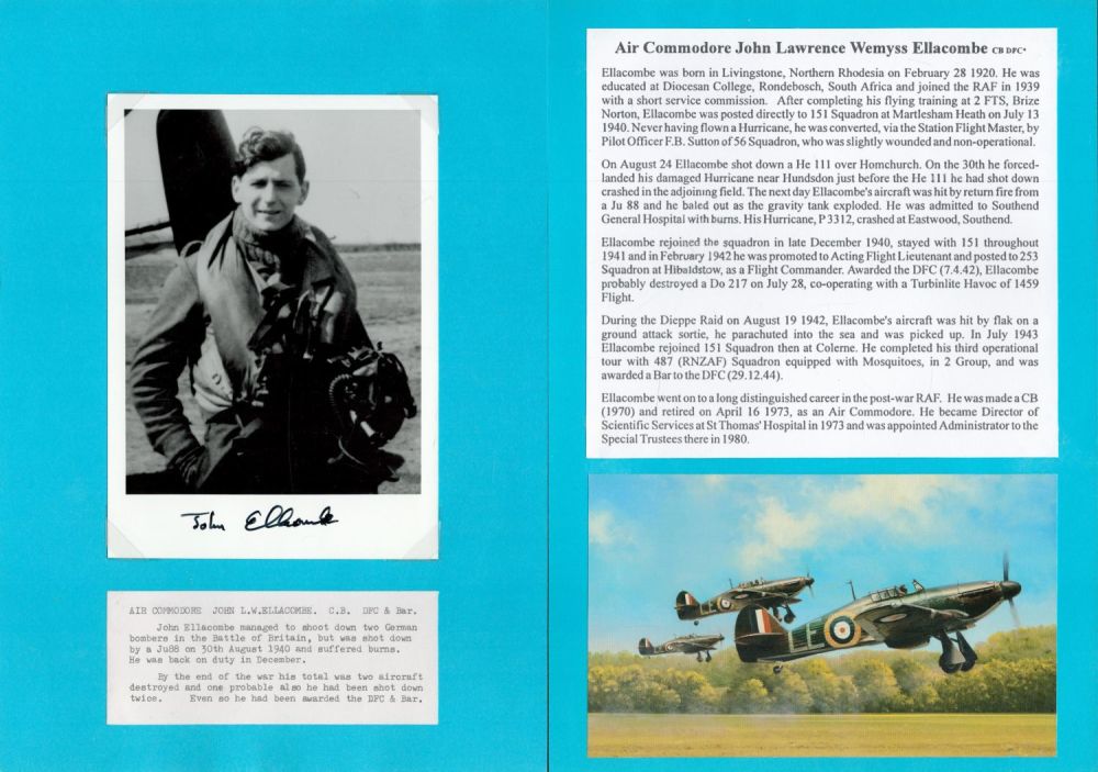 Lot 400: WW2. Air Commodore John Ellacombe DFC Battle of...