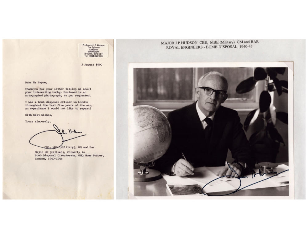 Lot 428: WW2. Major JP Hudson CBE MBE GM and...