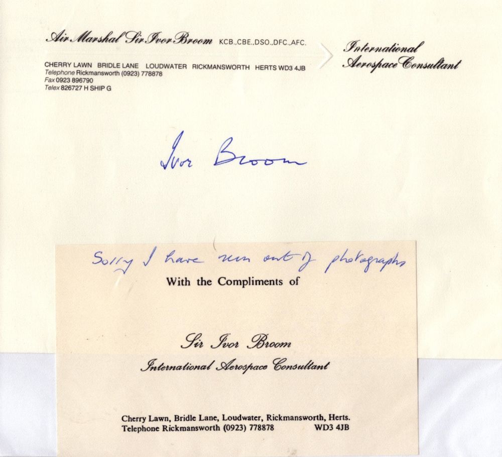 Lot 432: WW2. Air Marshal Sir Ivor Broom KCB CBE...