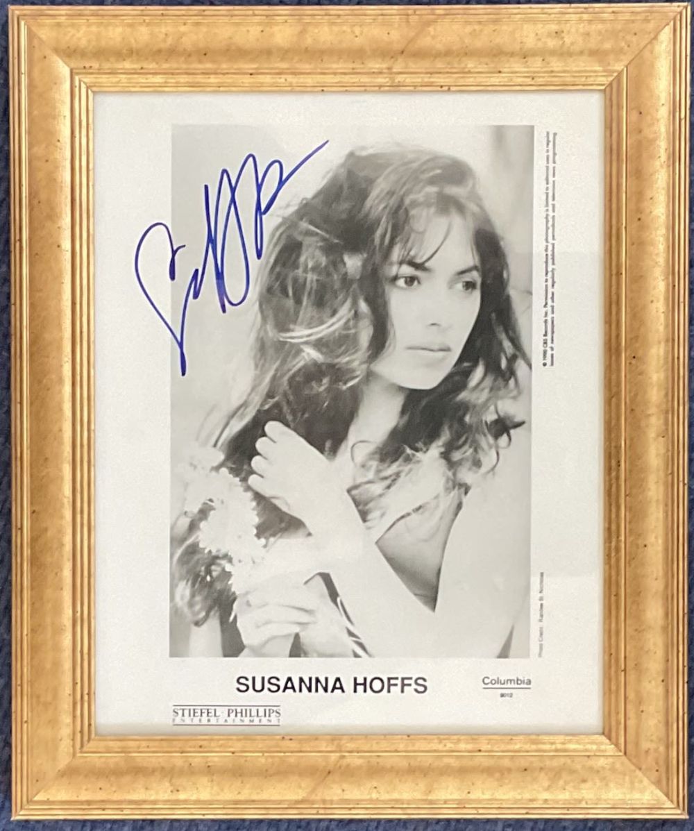 Lot 497: Susanna Hoffs signed black and white photo. Framed...