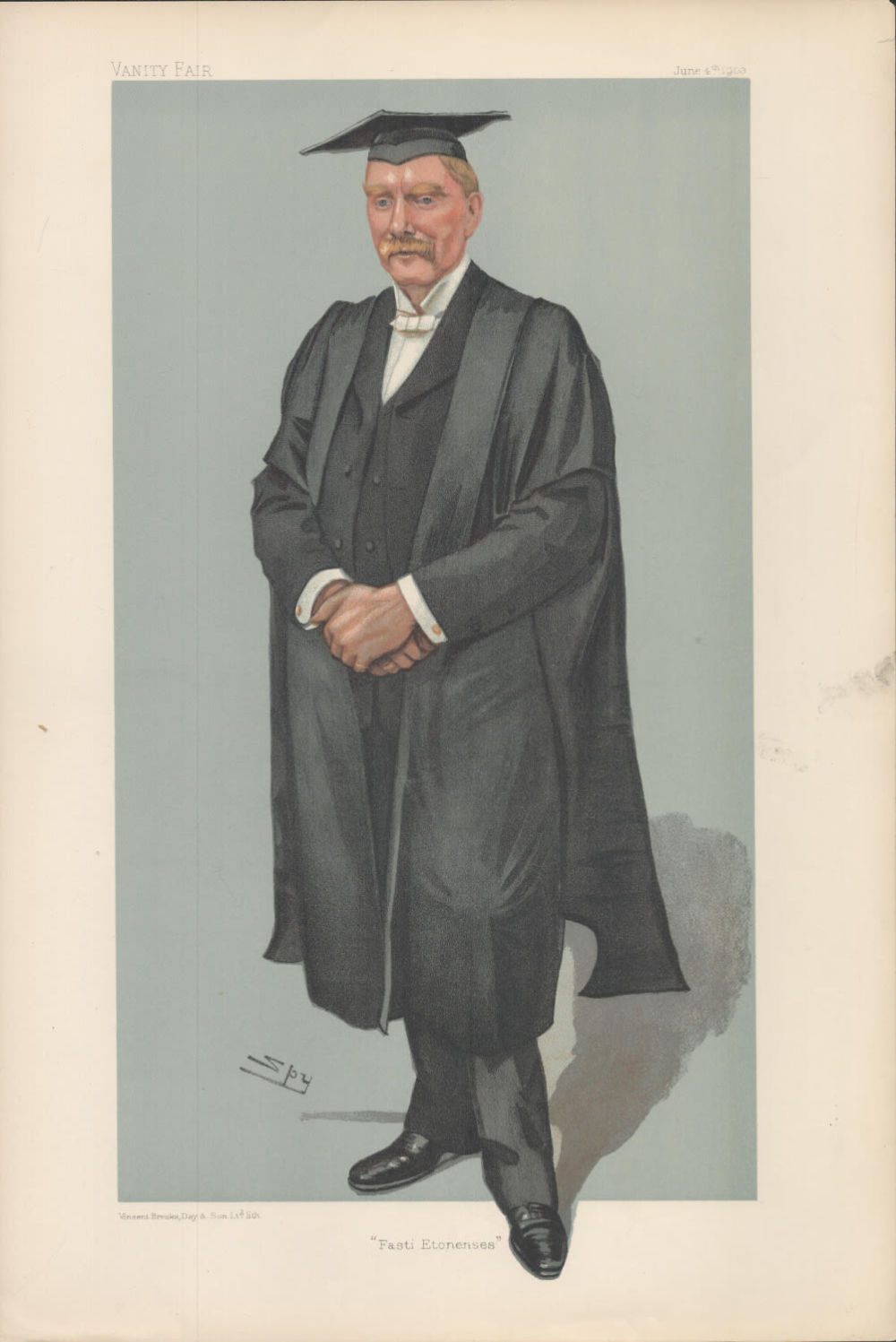 Lot 511: Vanity Fair print. Titled Fasti Etonenses. Subject Arthur...