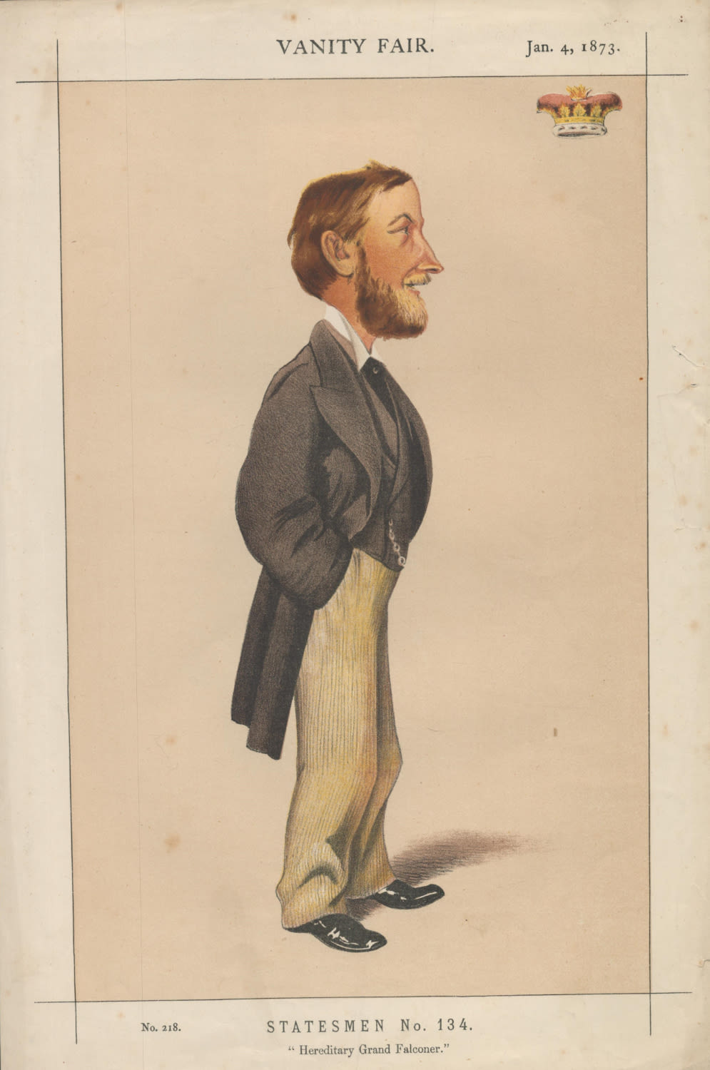 Lot 516: Vanity Fair print. Titled Statesmen No 134. Subject...