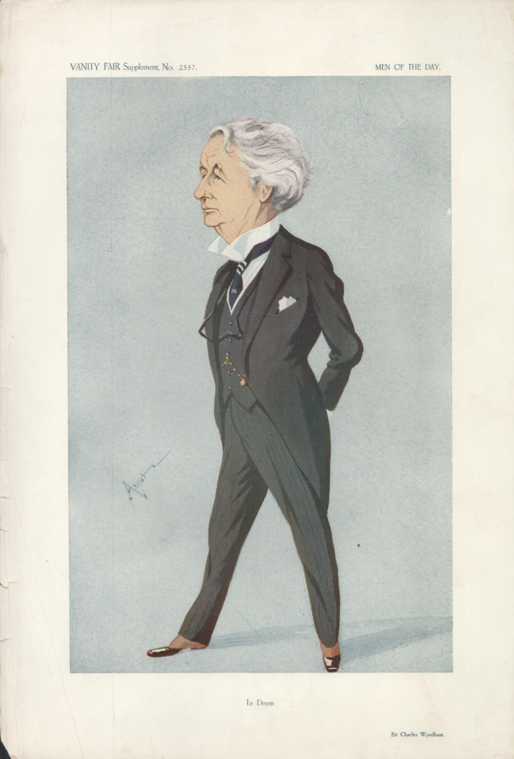 Lot 521: Vanity Fair print. Titled Le Doyen. Subject Sir...