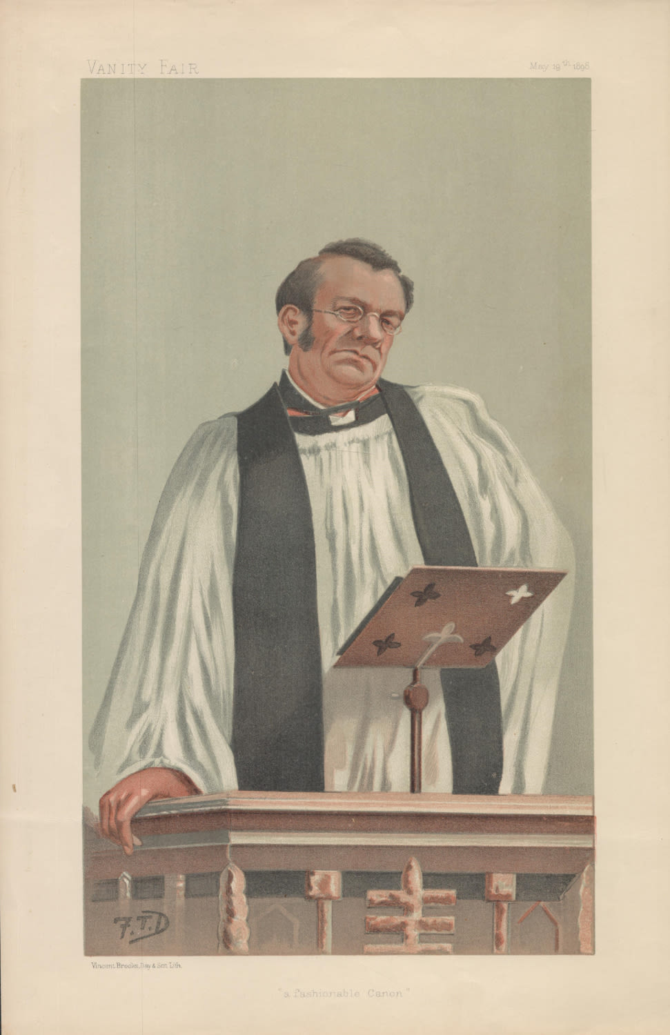Lot 523: Vanity Fair print. Titled A Fashionable Canon. Subject...