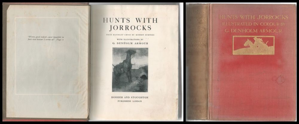 Lot 531: Books. Titled Hunts With Jorrocks 2nd Edition Hardback...