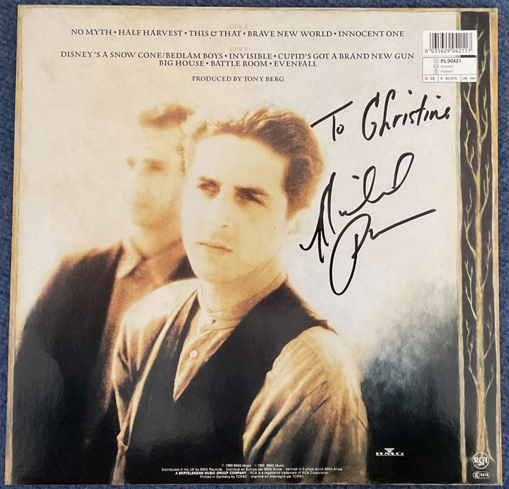Lot 628: Michael Penn signed March LP. Good condition. All...