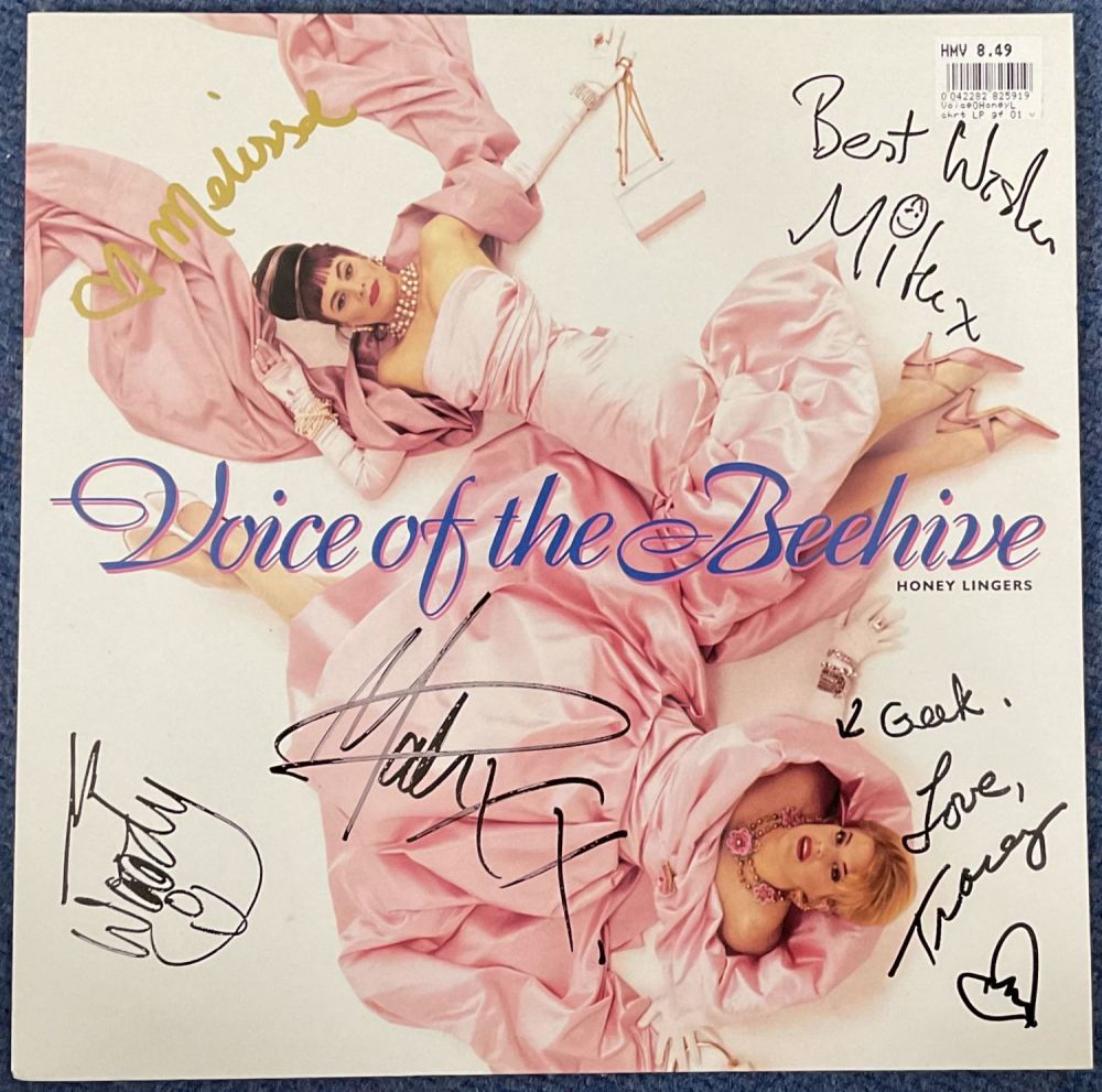 Lot 637: Voice Of The Beehive signed LP. Signed by...