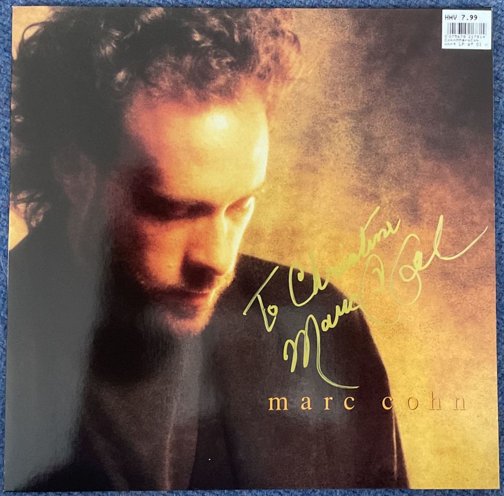 Lot 638: Marc Cohn signed and dedicated LP. Dedicated to...