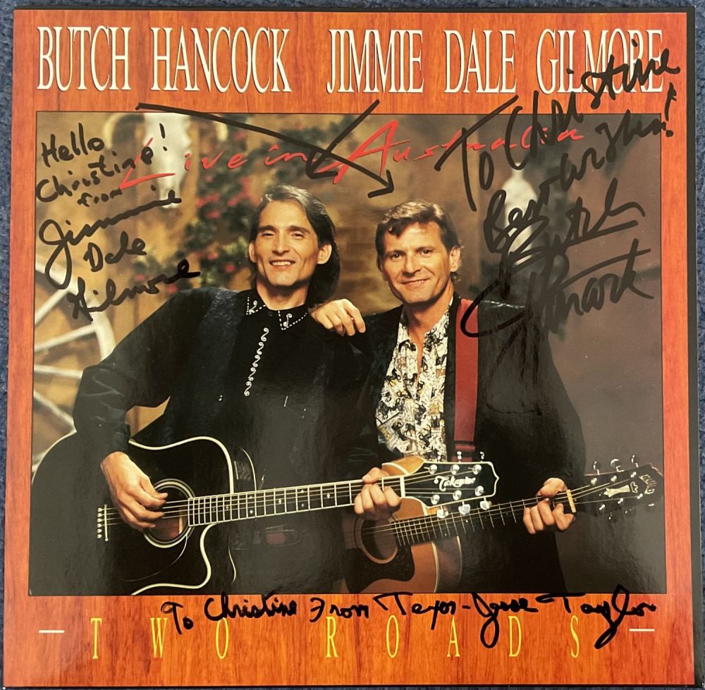 Lot 640: Butch Hancock Jimmy Dale Gilmore signed and dedicated...