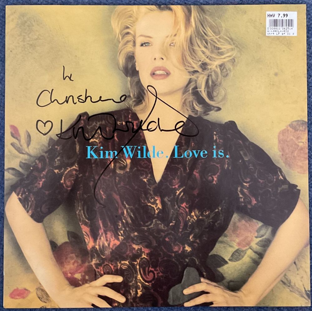 Lot 643: Kim Wilde signed and dedicated LP. Dedicated to...