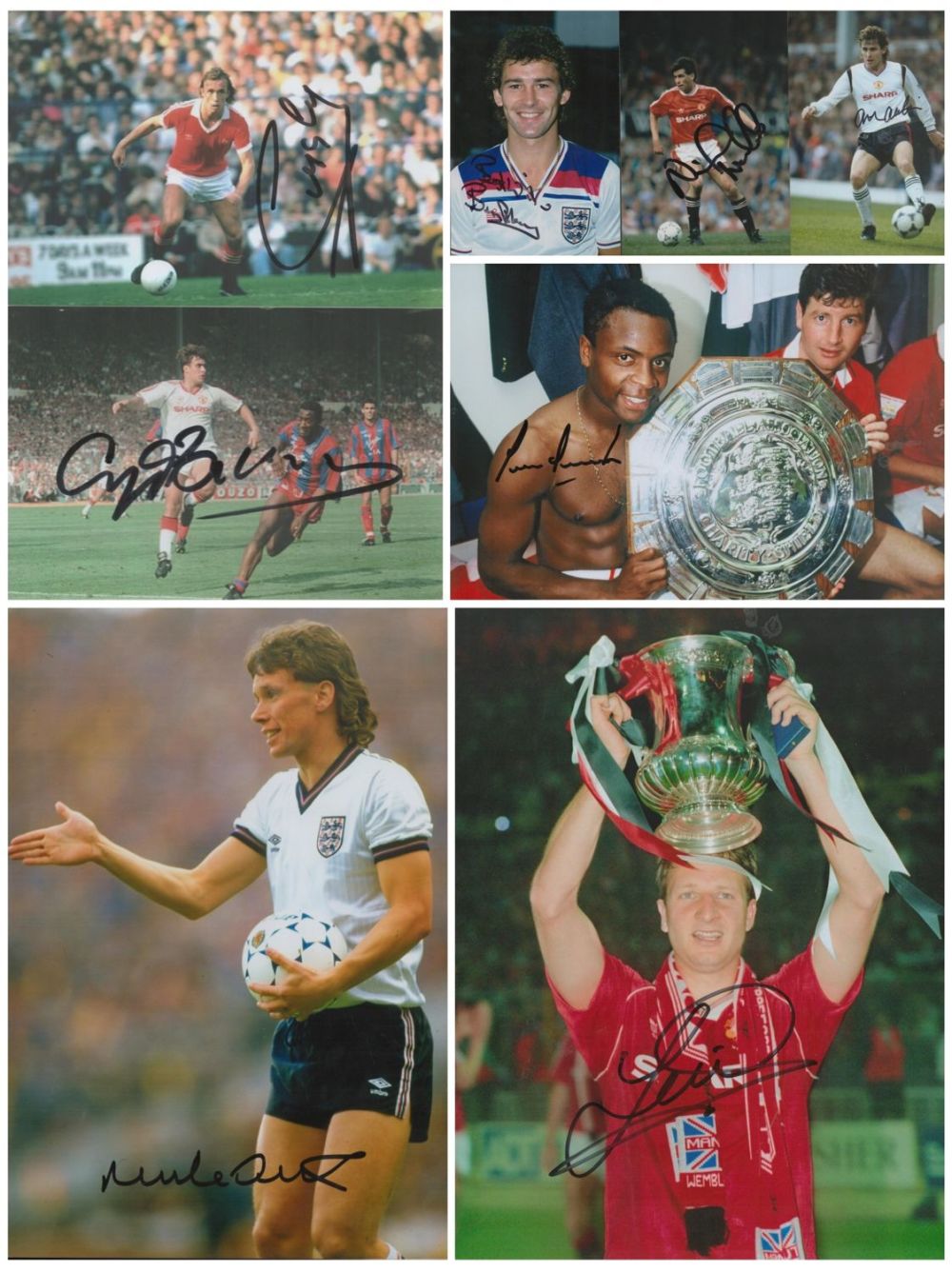 Lot 657: Manchester Utd Collection of 8 Signed 12 x...