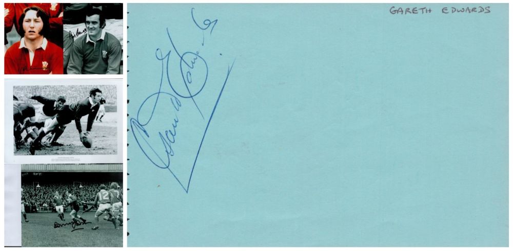 Lot 689: Rugby Union Welsh Wizards collection 4 superb signatures...