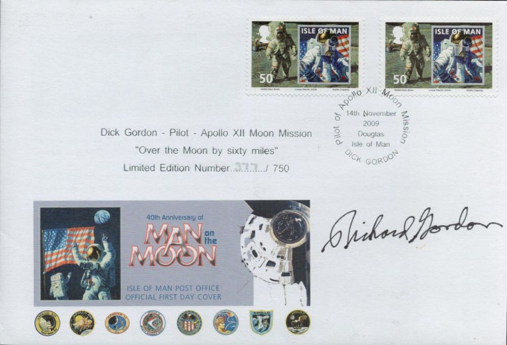 Lot 694: Apollo Astronaut Richard Gordon signed Isle of Man...