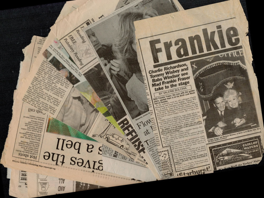 Lot 696: Reggie Kray Collection of Newspaper Clippings and Photocopied...