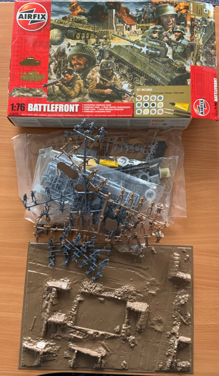 Lot 65: Airfix 1 76 Battlefront diorama set. Most Pieces...