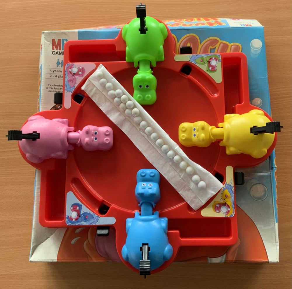 Lot 69: Hungry Hippos Board Game 2002 Vintage MB Hasbro...