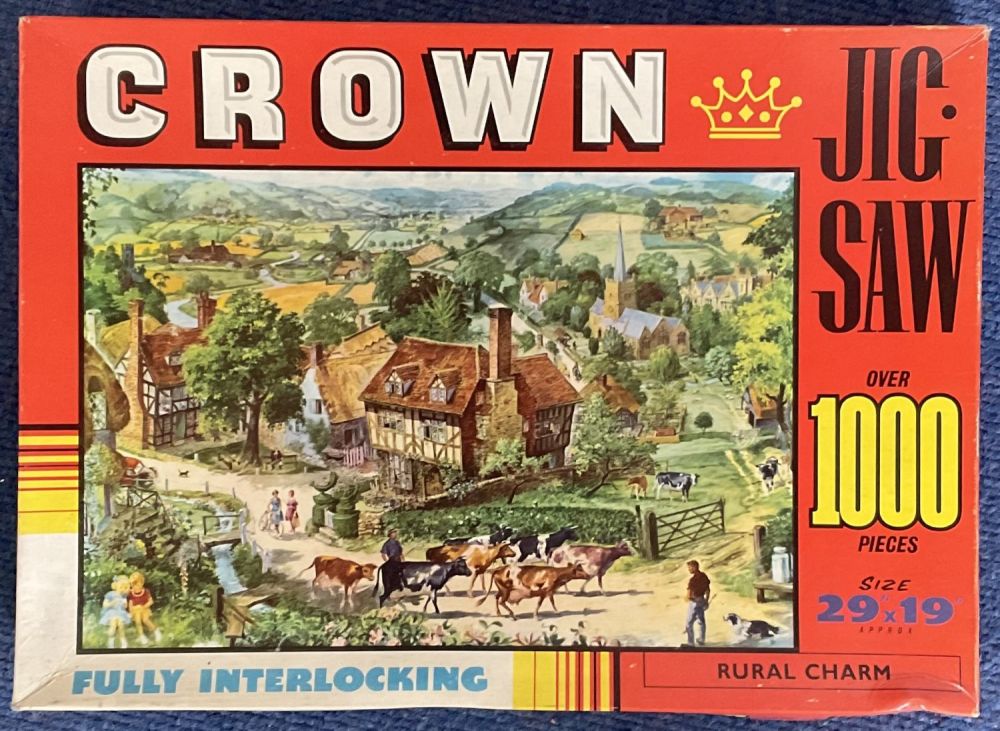 Lot 95: Crown 1000+ Piece Jig Saw Puzzle Rural Charm...