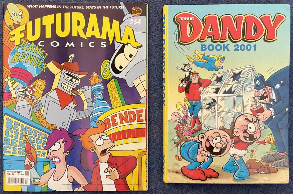 Lot 103: Dandy Annual 2001 Plus Futurama Comic No 54...