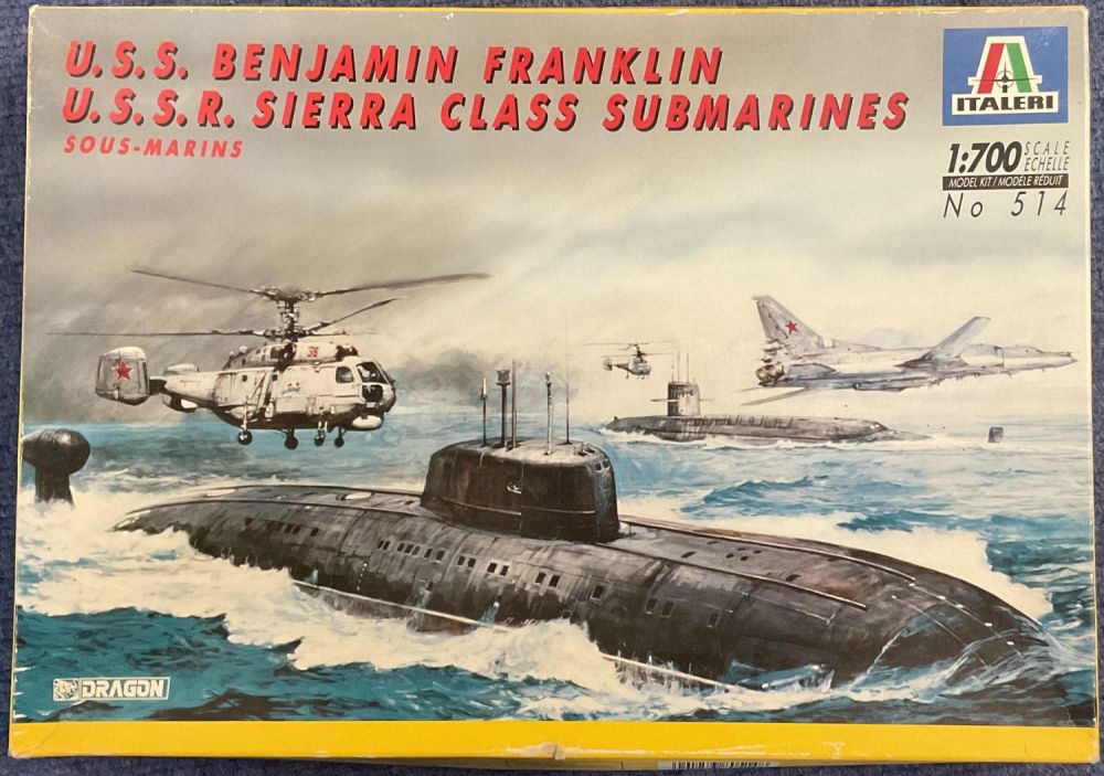 Lot 143: USS Benjamin Franklin vs Soviet Sierra class Plastic...