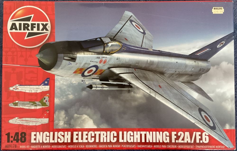 Lot 156: English Electric Lightning F.2A F.6 Plastic Model Kit...