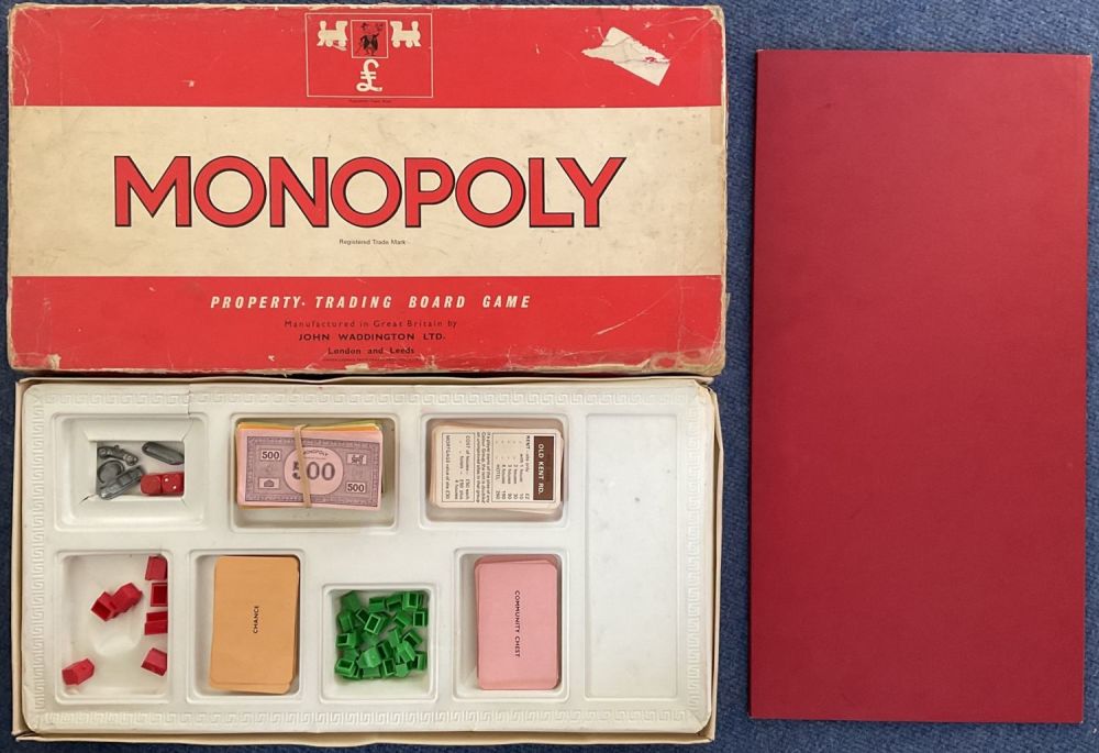 Lot 213: Monopoly Original UK Edition Board Game 1960s, with...