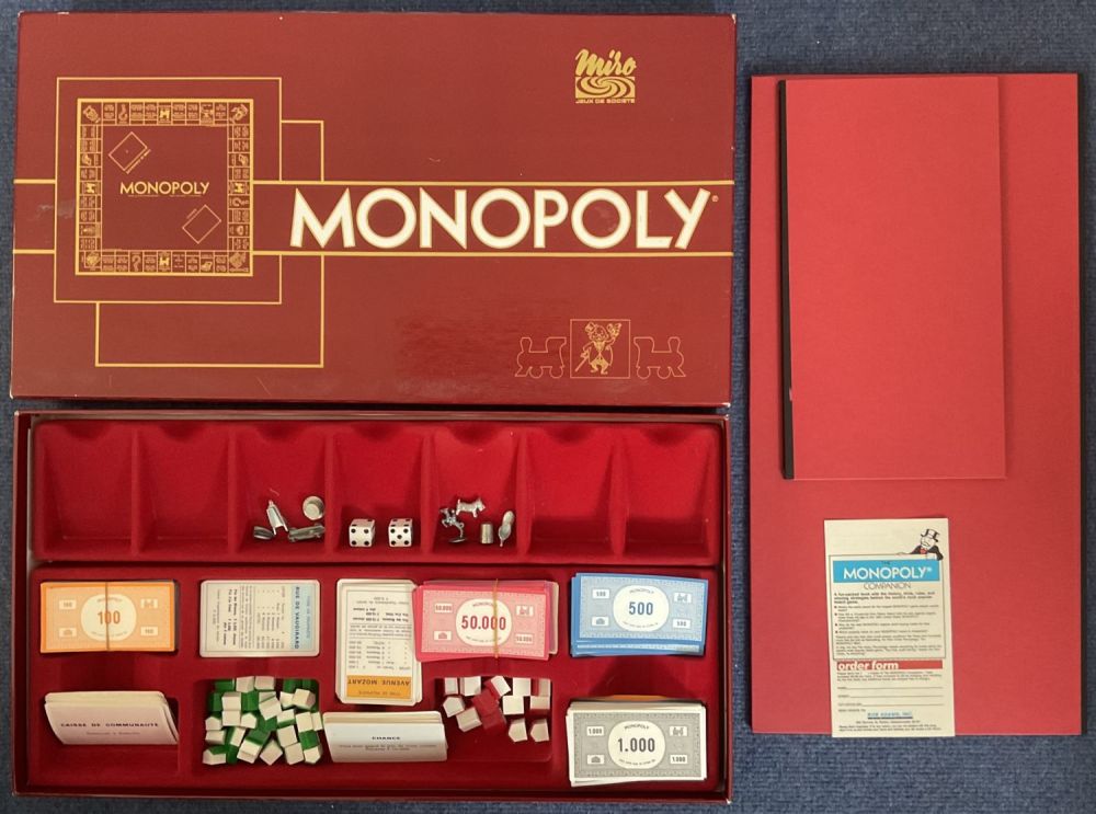 Lot 225: Monopoly French Version by Parker Brothers Miro Jeux...