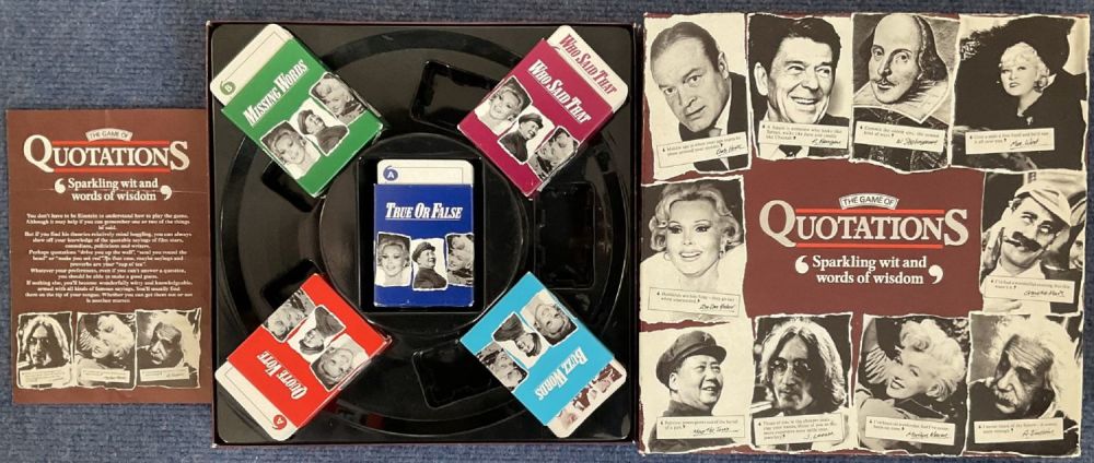 Lot 244: The Game Of Quotations Sparkling Wit and Words...