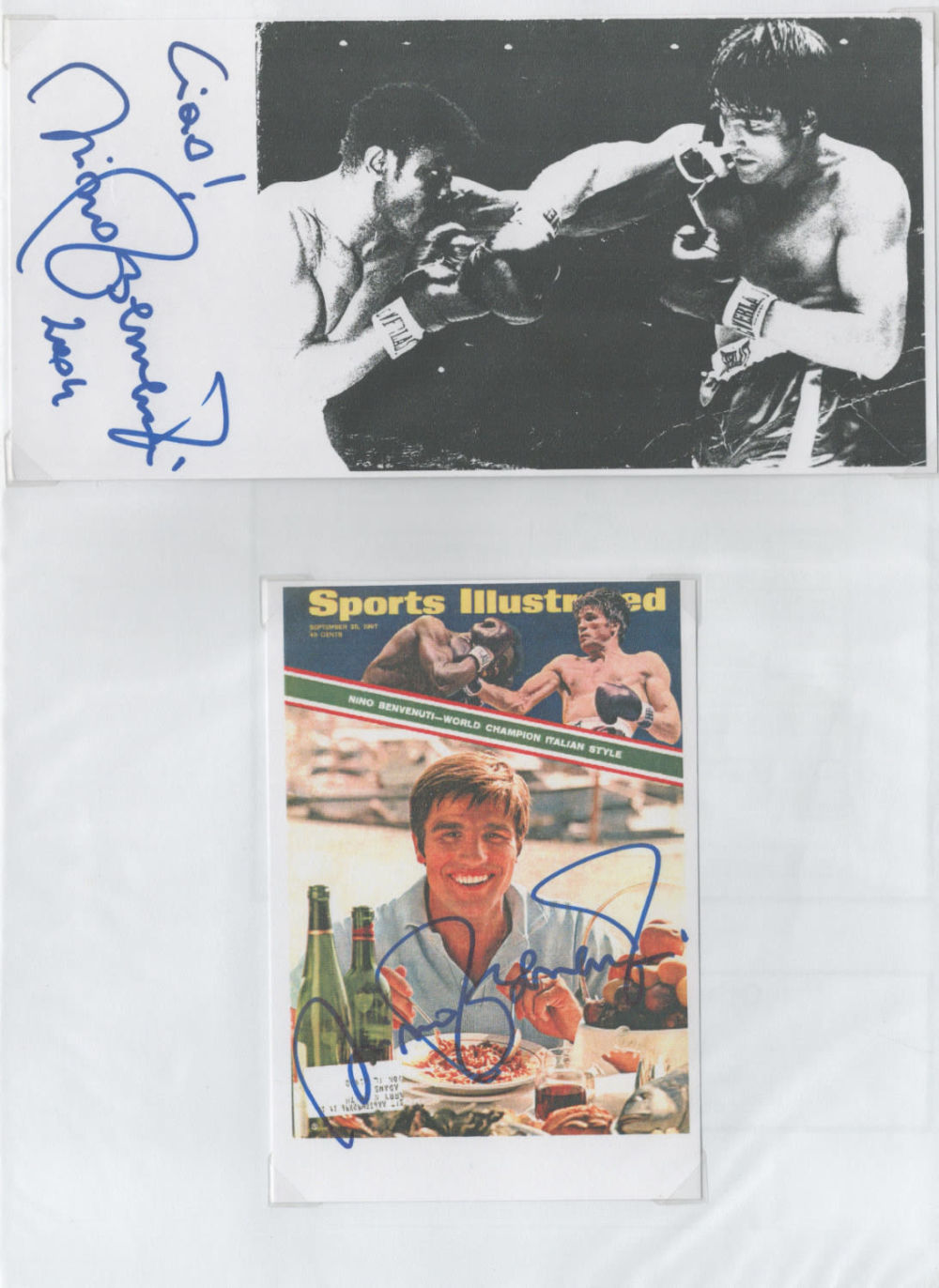 Lot 67: Boxing Nino Benvenuti signed 6x4 colour promo photo...