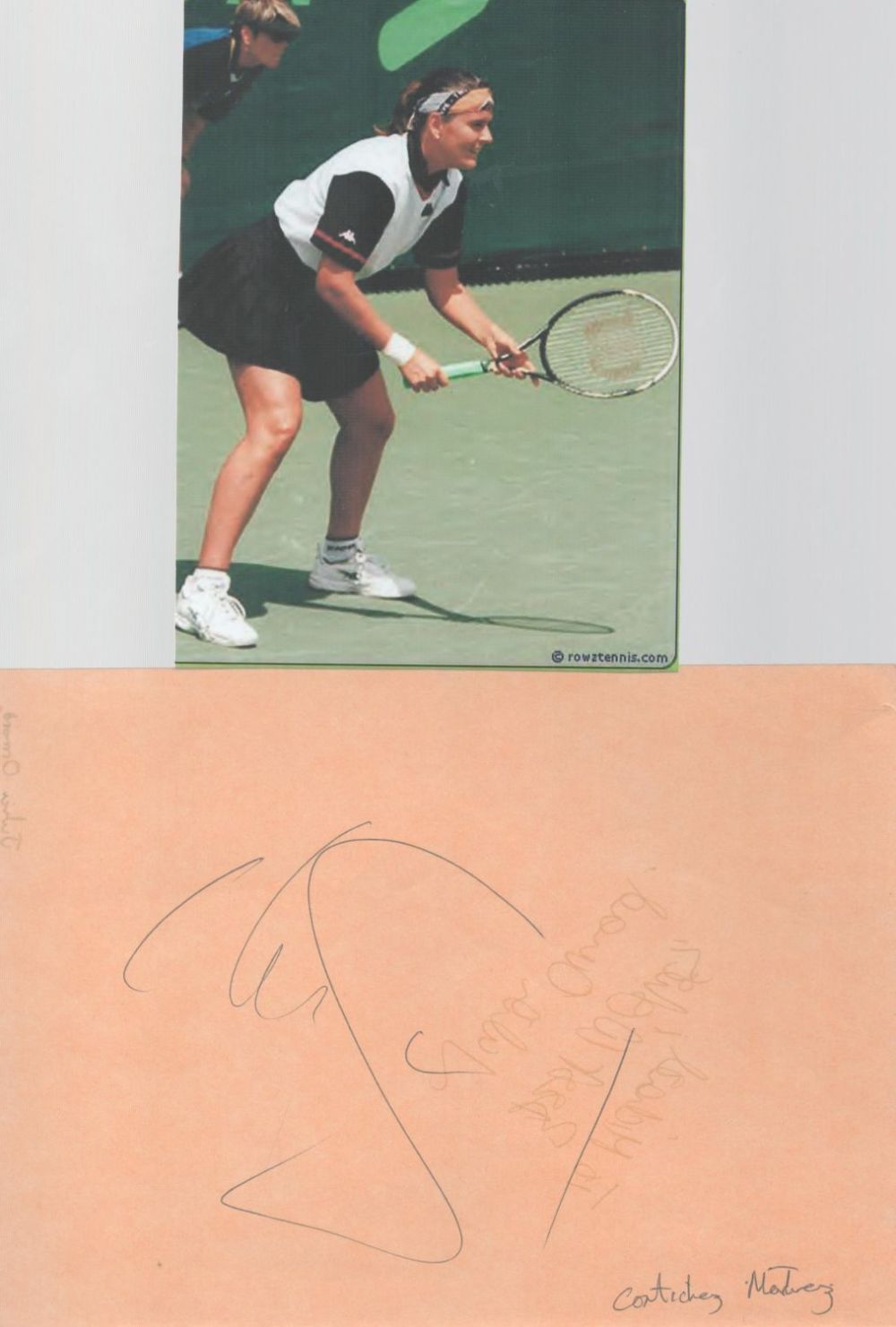 Lot 139: Tennis Conchita Martinez signed 6x4 album page and...