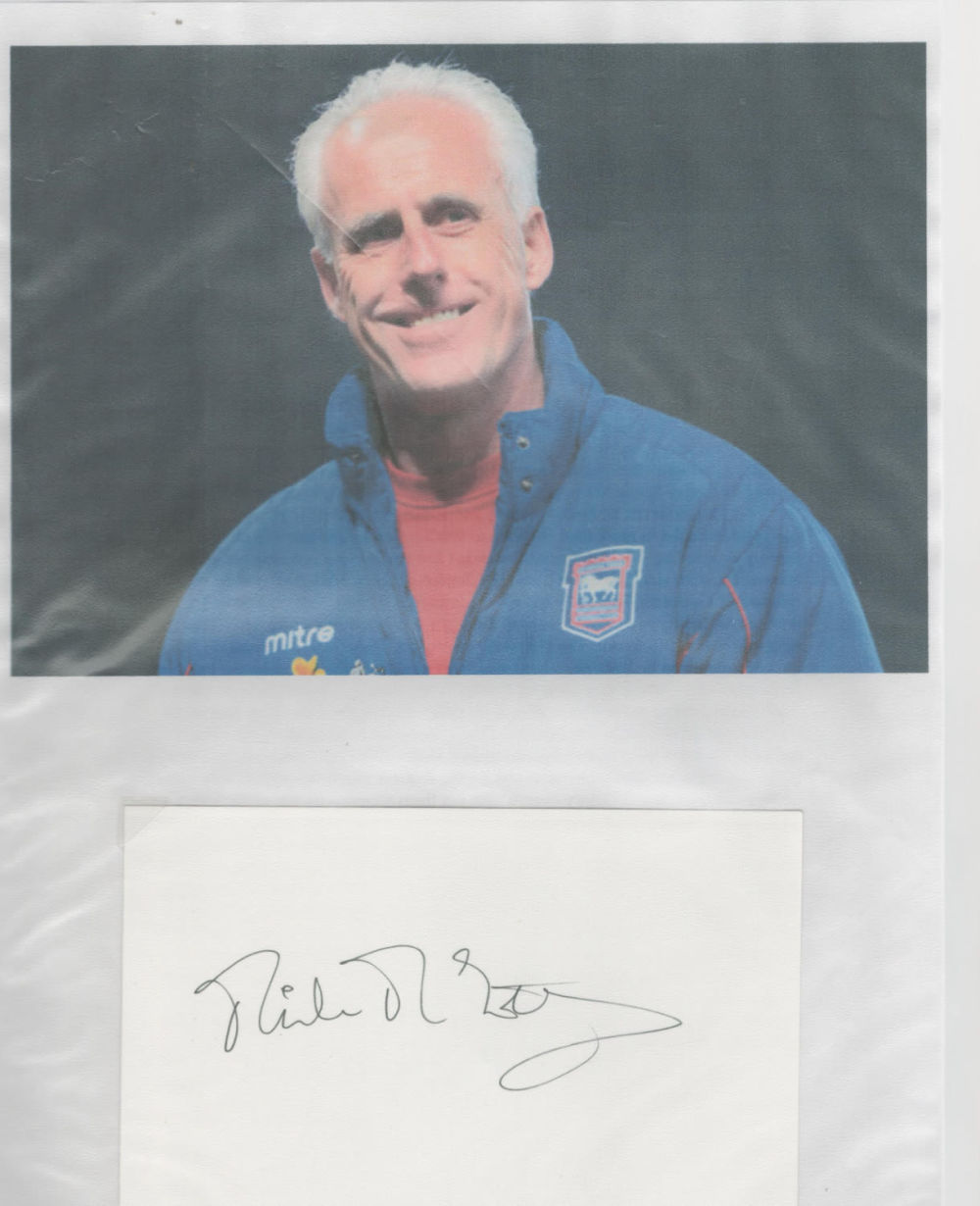 Lot 150: Football Mick McCarthy signed 6x4 album page and...