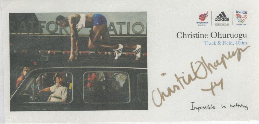 Lot 152: Athletics Christine Ohuruogu signed Team GB Beijing 2008...