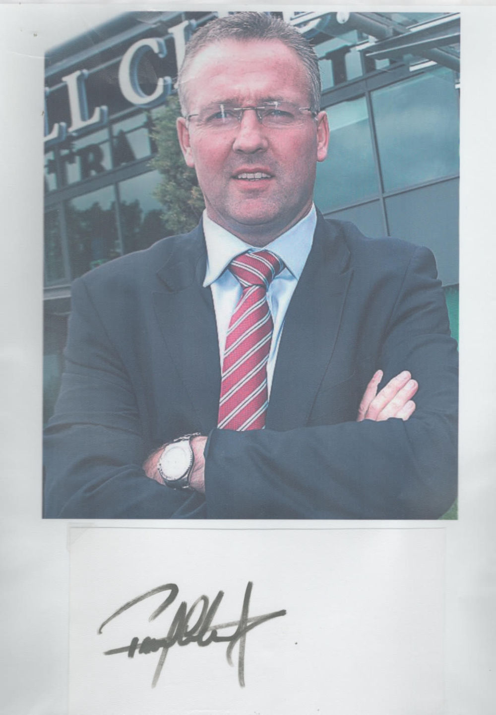Lot 154: Football Paul Lambert signed album page and colour...