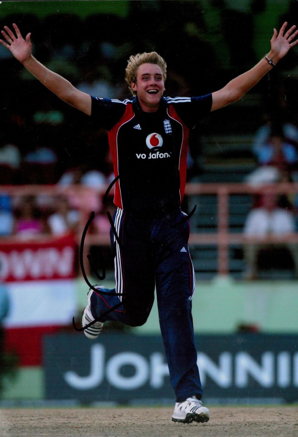 Lot 167: Cricket Stuart Broad signed 12x8 inch colour photo...