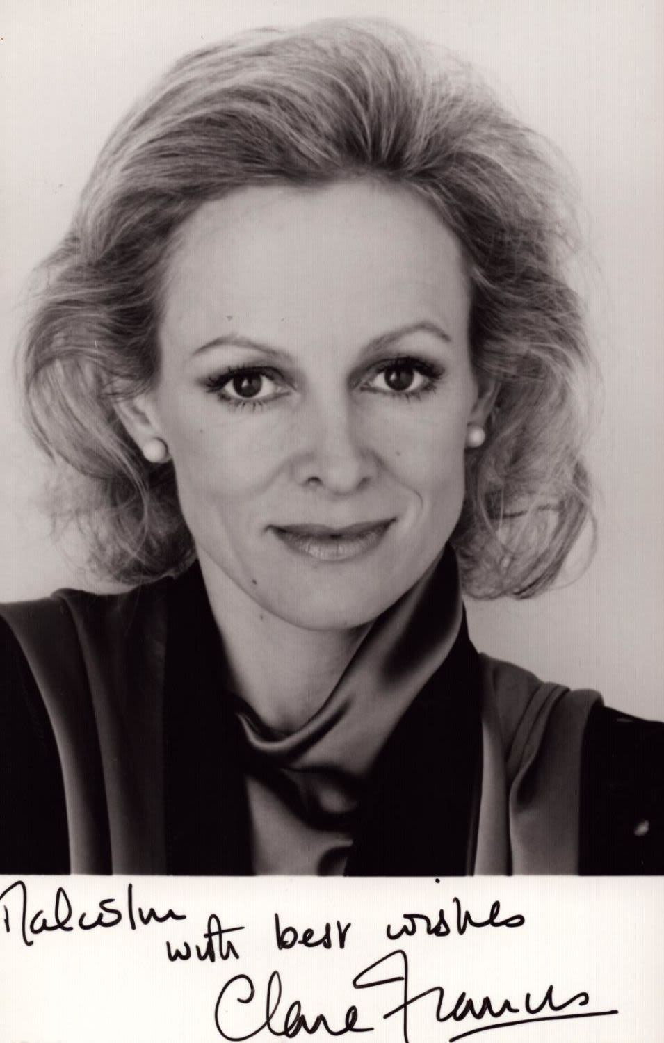 Lot 53: Claire Francis signed 6x4 vintage black and white...