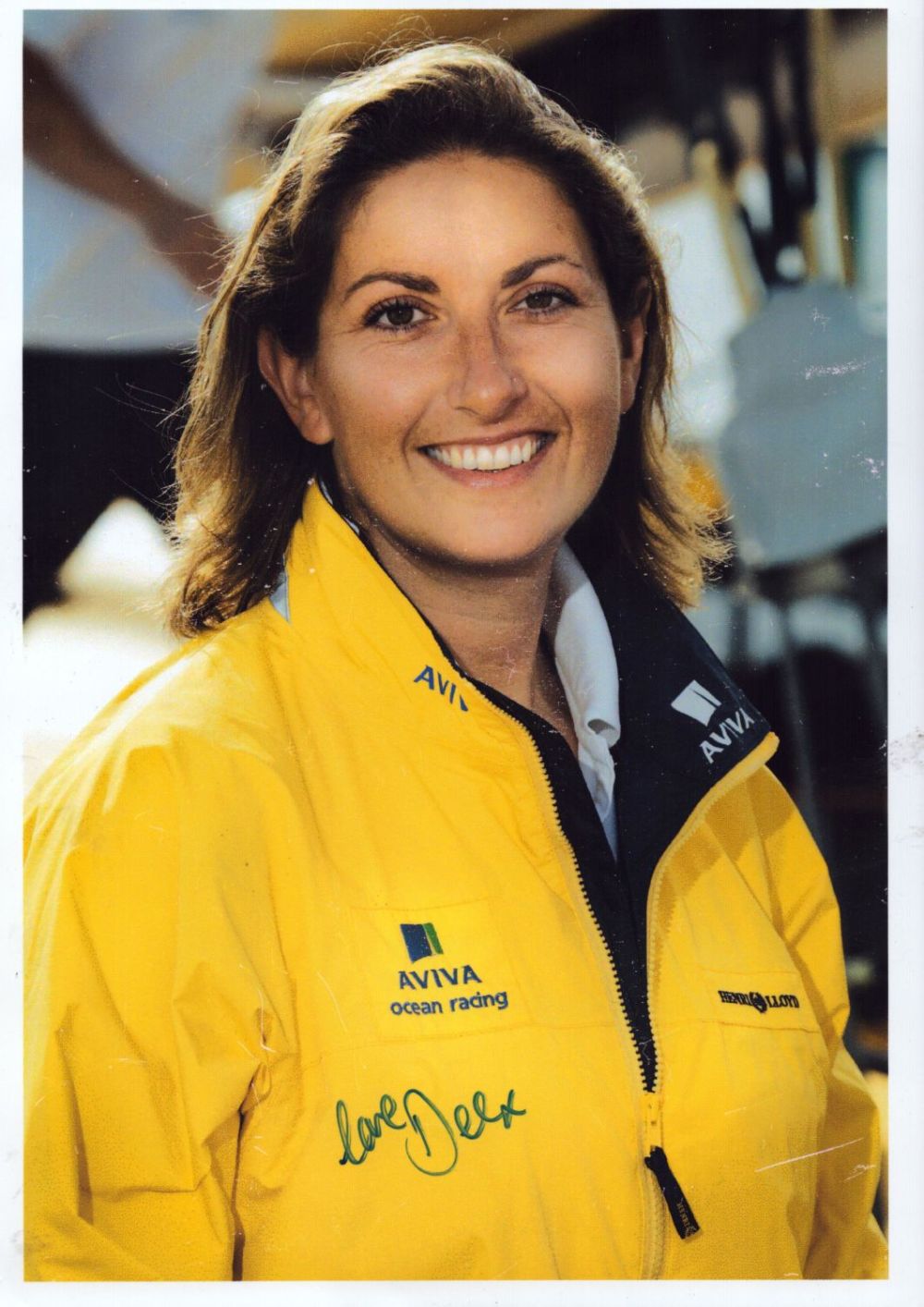 Lot 56: Dee Caffari signed 12x8 inch colour photo. Denise...