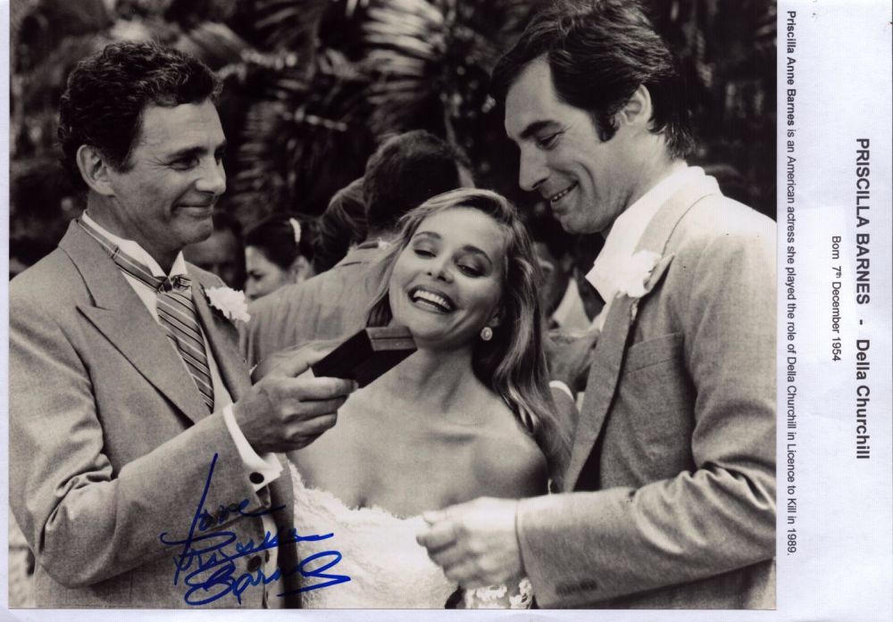 Lot 88: Bond Girl Priscilla Barnes signed Licence to Kill...