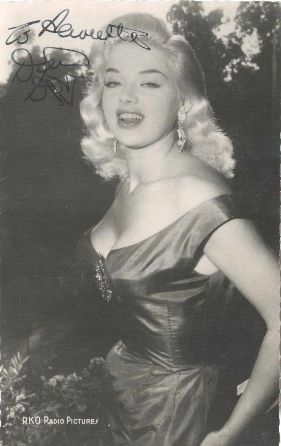 Lot 108: Diana Dors (1931 1984), a signed 5.5x3.5 photo...