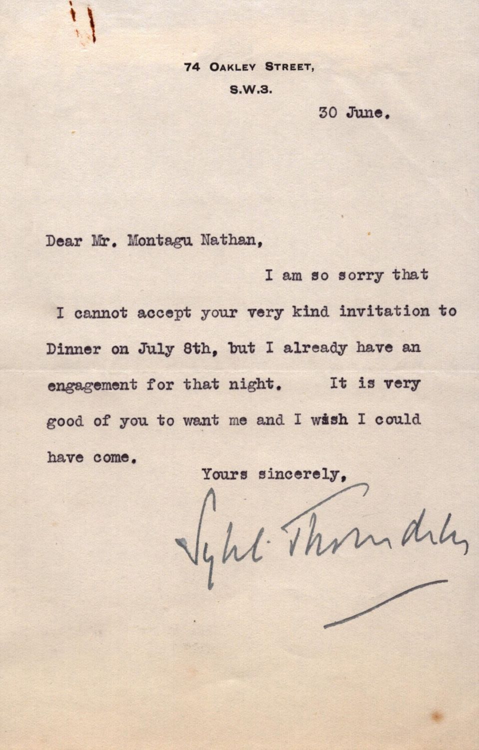 Lot 159: Sybil Thorndyke TLS. Good condition. All autographs are...