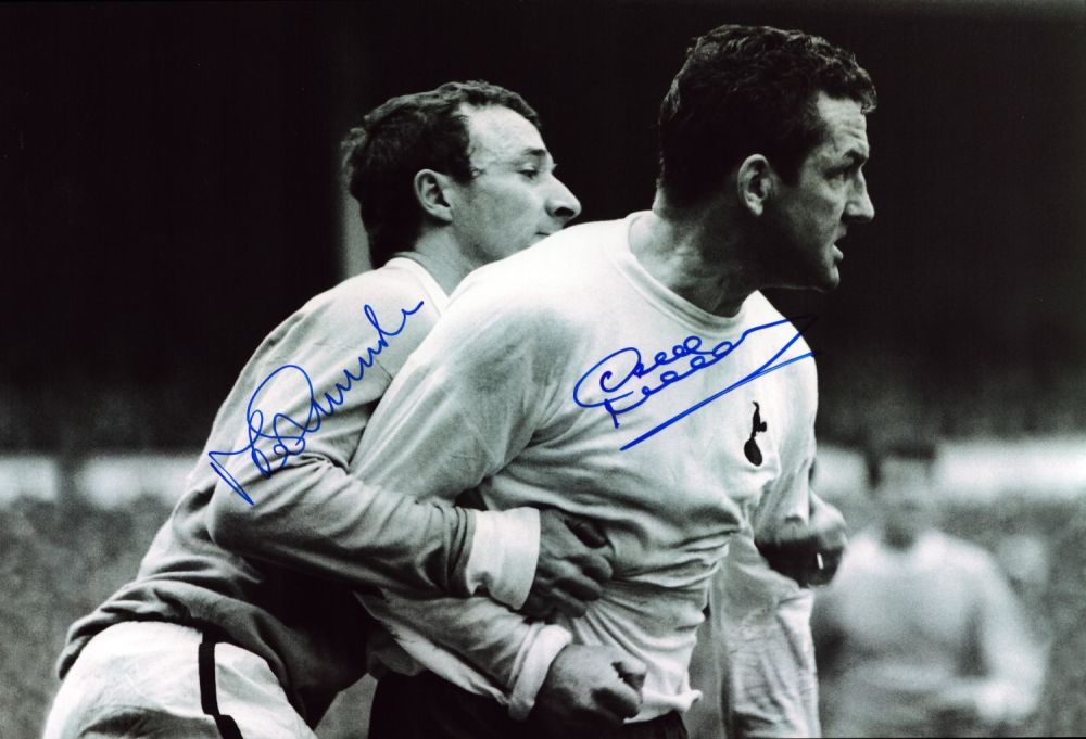 Lot 170: Football Dave Mackay and Mike Summerbee signed 12x8...