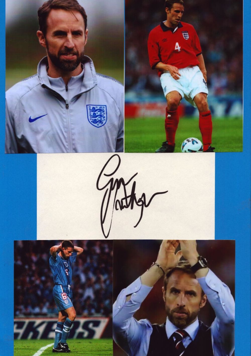 Lot 181: Football Gareth Southgate 12x8 inch signature display includes...