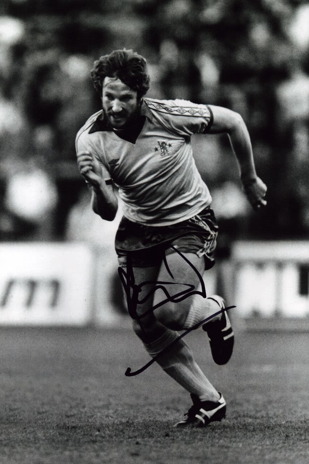 Lot 185: Football/Cricket Ian Botham signed 12x8 inch black and...