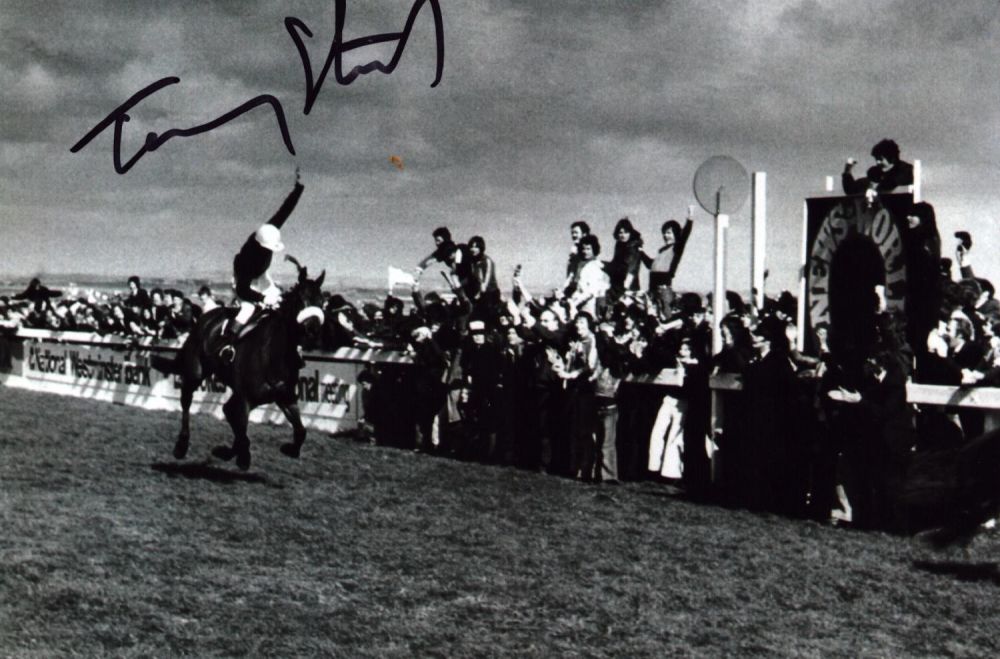 Lot 189: Horse Racing Tommy Stack signed 6x4 inch black...
