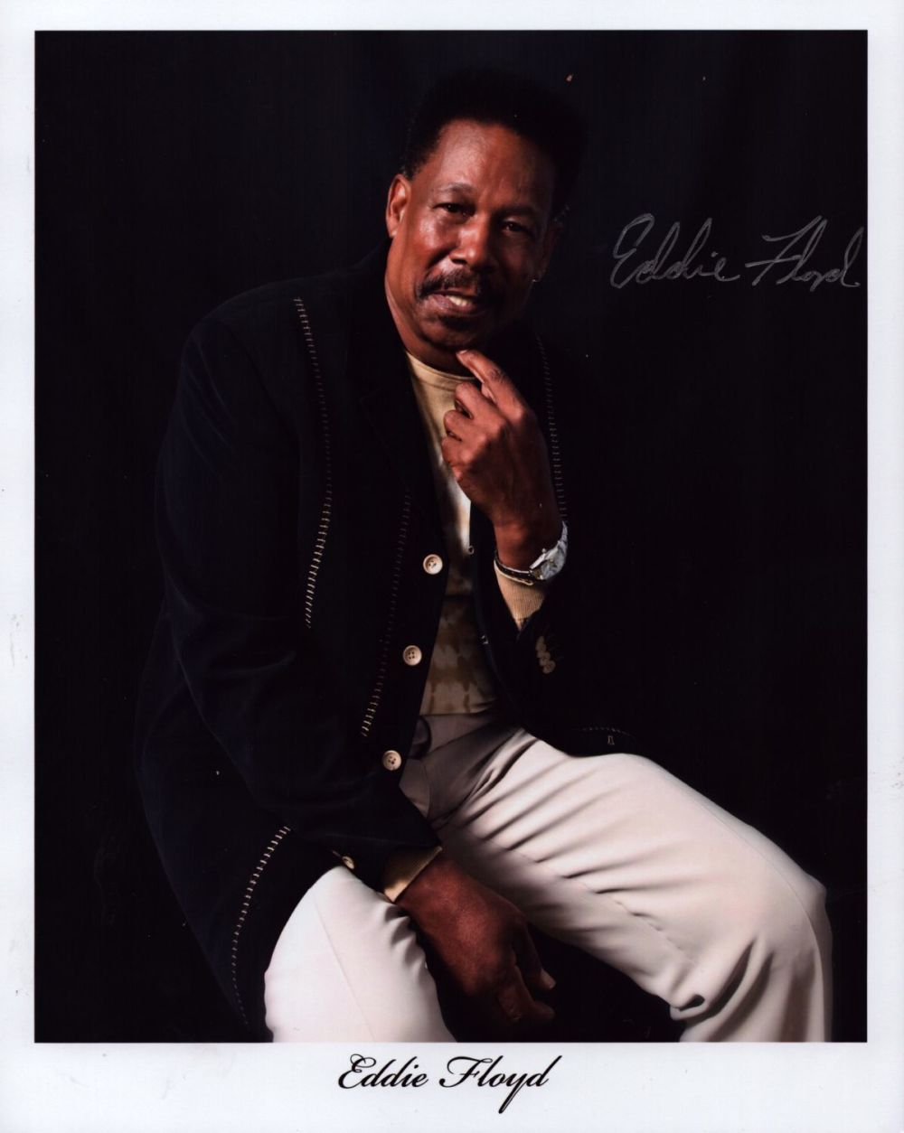 Lot 196: Eddie Floyd signed 10x8 inch colour promo photo....