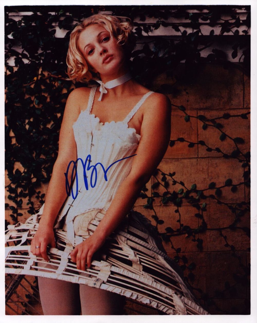 Lot 199: Drew Barrymore signed 10x8 inch colour photo. Good...