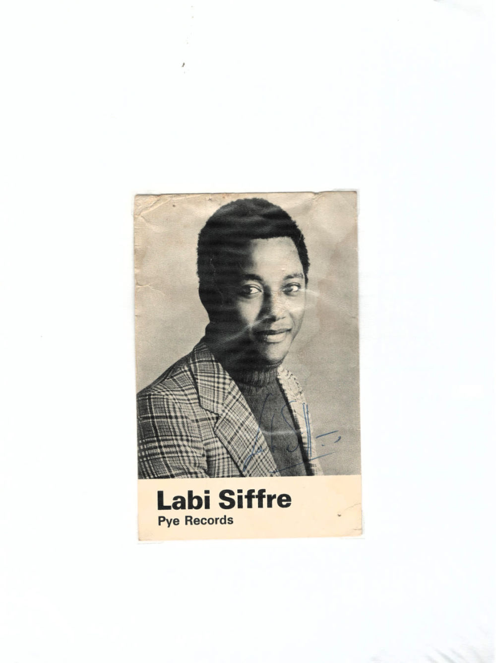 Lot 222: Labi Siffre signed 6x4inch black and white photo....