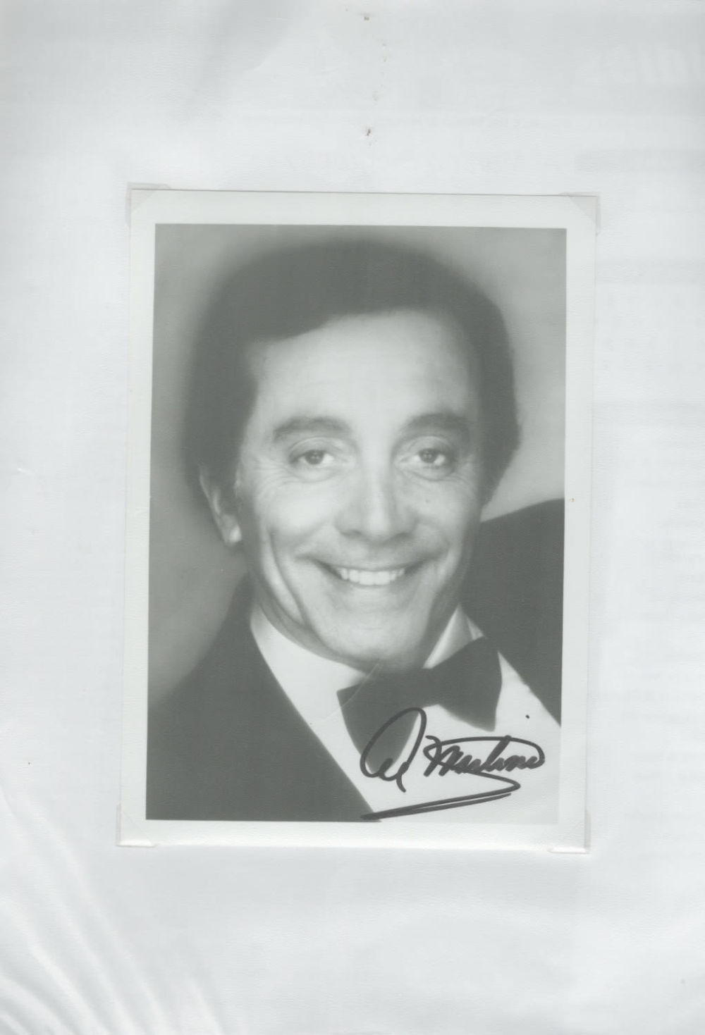 Lot 230: Al Martino signed 8x6inch black and white photo....