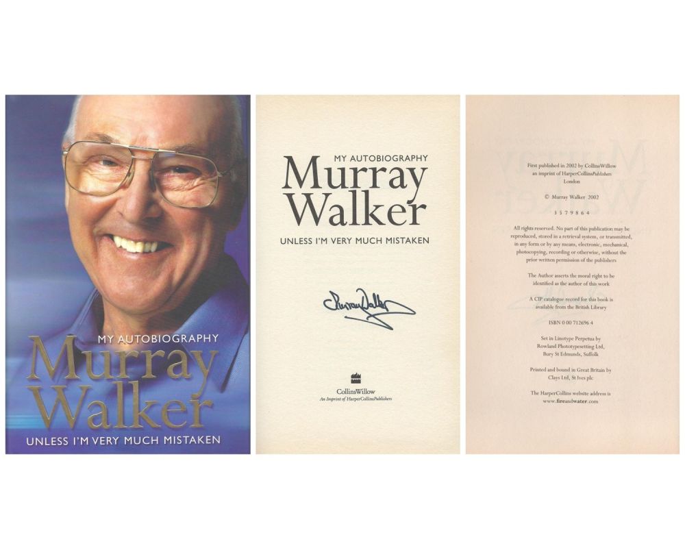 Lot 259: Murray Walker signed My Autobiography unless I'm very...