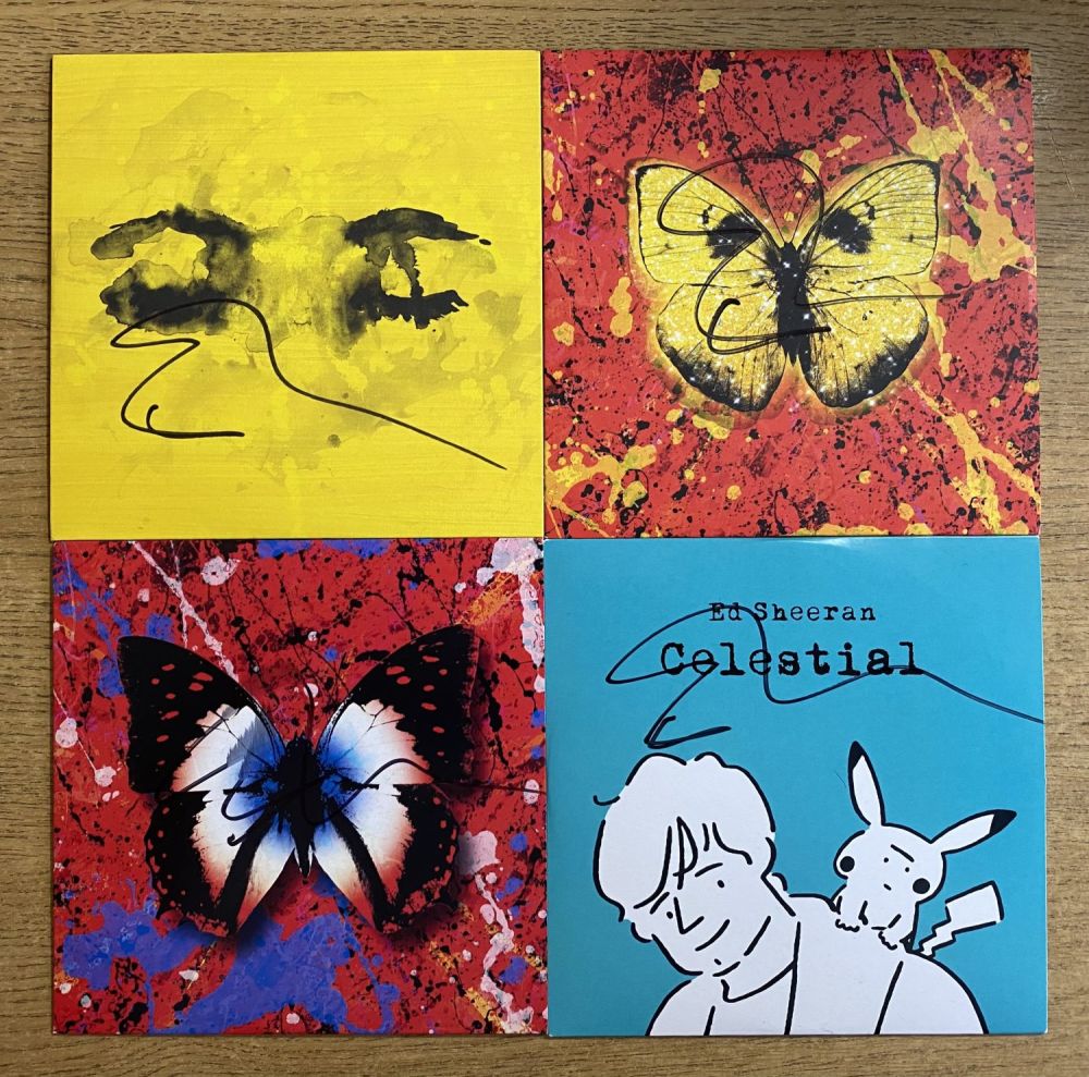 Lot 266: Ed Sheeran signed CD Singles Set, Eyes Closed,...