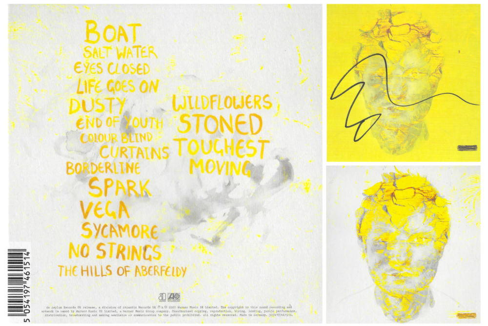 Lot 267: Ed Sheeran signed CD Album Subtract. Good condition....