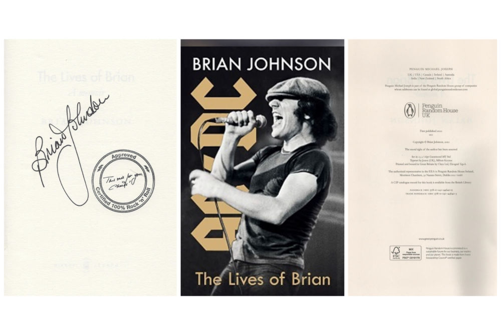Lot 272: Brian Johnson AC/DC The Lives of Brian signed...